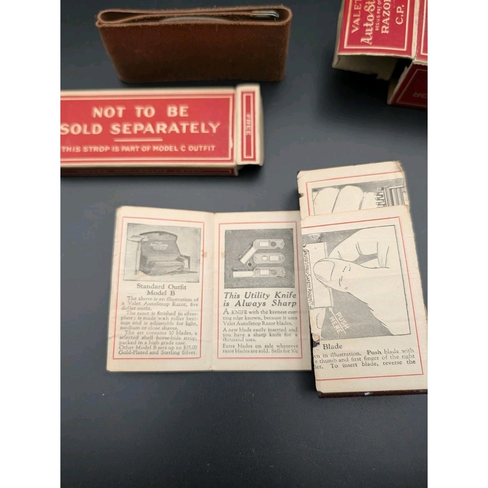 Vintage‎ Valet AutoStrop Razor Set w/ Orig. Box & Strap - Picture 9 of 12